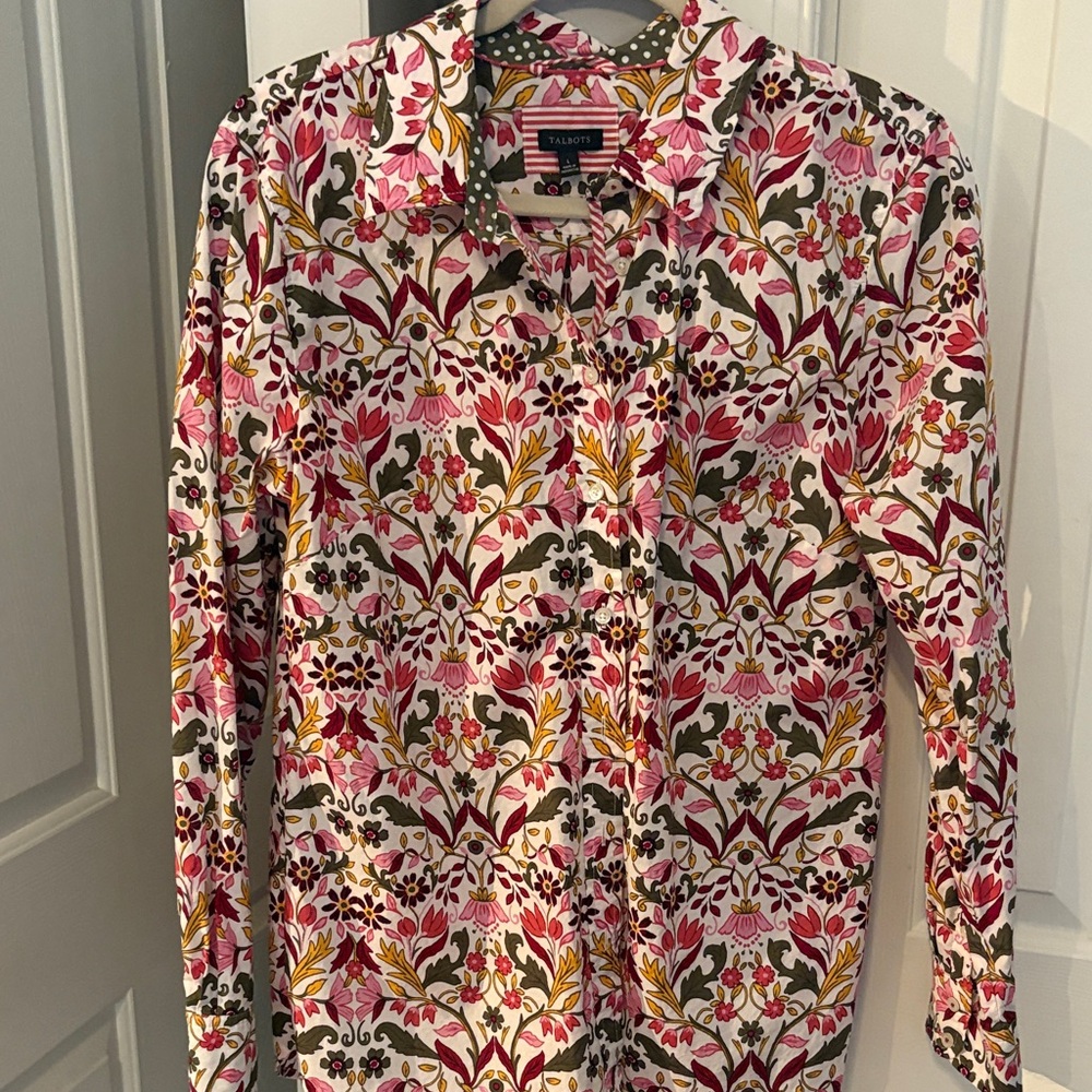 Talbots Multicolor Floral Blouse